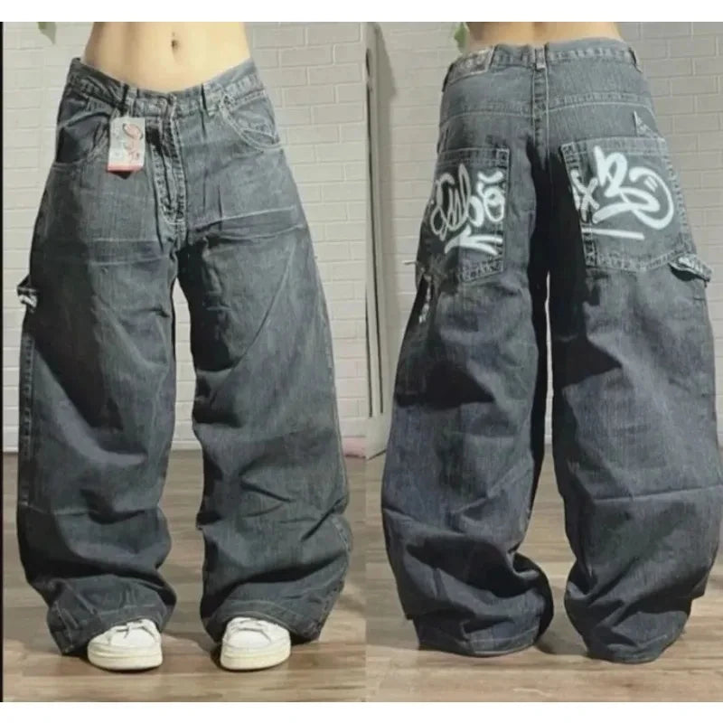 Zenvybe Baggy Jeans - Vintage Chic with Multiple Pockets