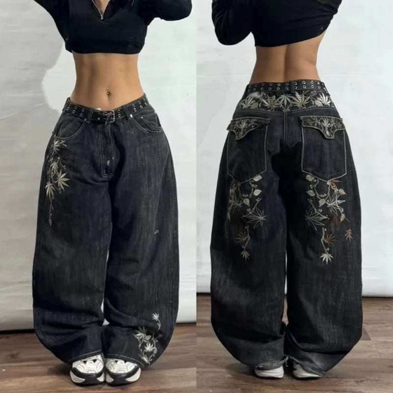Zenvybe Baggy Jeans - Vintage Chic with Multiple Pockets