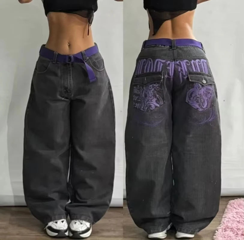 Zenvybe Baggy Jeans - Vintage Chic with Multiple Pockets